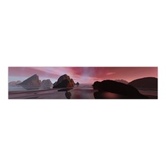 Rocks Sky Landscape Sea Wave Velvet Scrunchie by Simbadda