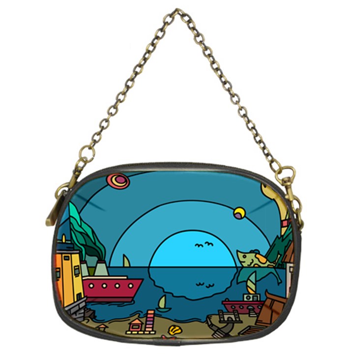 Artwork Art Kids Design Creative Chain Purse (Two Sides)