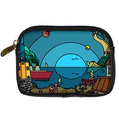 Artwork Art Kids Design Creative Digital Camera Leather Case by Simbadda