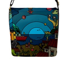 Artwork Art Kids Design Creative Flap Closure Messenger Bag (l) by Simbadda