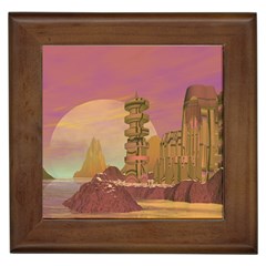 Planet Rocks City Base Fiction Framed Tile by Simbadda