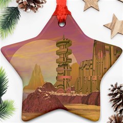 Planet Rocks City Base Fiction Ornament (star) by Simbadda