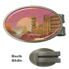 Planet Rocks City Base Fiction Money Clips (oval)  by Simbadda