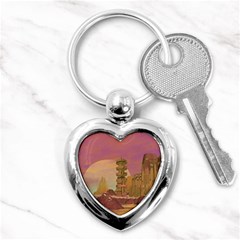 Planet Rocks City Base Fiction Key Chain (heart) by Simbadda