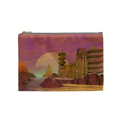 Planet Rocks City Base Fiction Cosmetic Bag (medium) by Simbadda