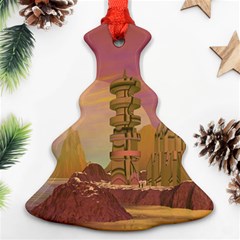 Planet Rocks City Base Fiction Ornament (christmas Tree)  by Simbadda