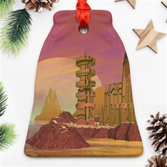 Planet Rocks City Base Fiction Ornament (bell) by Simbadda