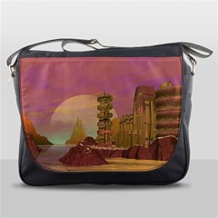 Planet Rocks City Base Fiction Messenger Bag by Simbadda