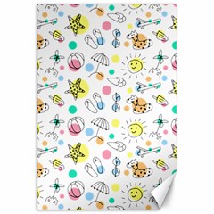 Summer Pattern Design Colorful Canvas 20  X 30  by Simbadda