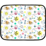 Summer Pattern Design Colorful Double Sided Fleece Blanket (Mini)  35 x27  Blanket Front