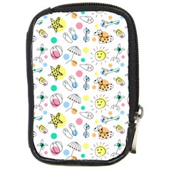 Summer Pattern Design Colorful Compact Camera Leather Case