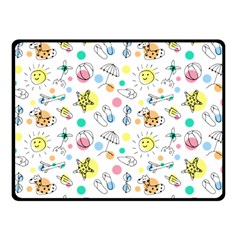 Summer Pattern Design Colorful Double Sided Fleece Blanket (small)  by Simbadda