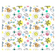 Summer Pattern Design Colorful Double Sided Flano Blanket (small)  by Simbadda