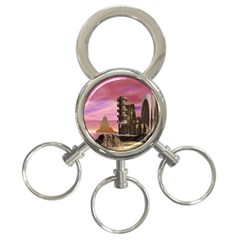 Planet Rocks City Base Fiction 3-ring Key Chain by Simbadda