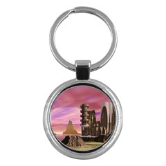 Planet Rocks City Base Fiction Key Chain (round) by Simbadda