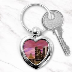 Planet Rocks City Base Fiction Key Chain (heart) by Simbadda