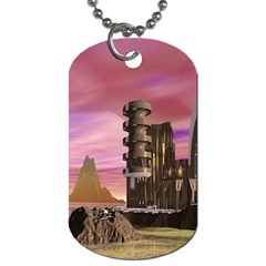 Planet Rocks City Base Fiction Dog Tag (two Sides) by Simbadda