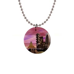 Planet Rocks City Base Fiction 1  Button Necklace by Simbadda