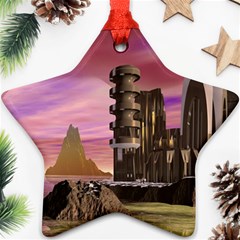 Planet Rocks City Base Fiction Star Ornament (two Sides) by Simbadda