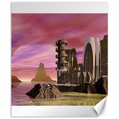 Planet Rocks City Base Fiction Canvas 8  X 10  by Simbadda