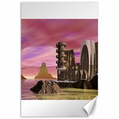 Planet Rocks City Base Fiction Canvas 24  X 36  by Simbadda