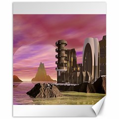 Planet Rocks City Base Fiction Canvas 11  X 14  by Simbadda