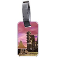 Planet Rocks City Base Fiction Luggage Tag (two Sides) by Simbadda