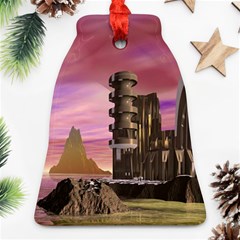 Planet Rocks City Base Fiction Bell Ornament (two Sides) by Simbadda