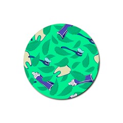 Pattern Seamless Background Desktop Rubber Coaster (round)  by Simbadda