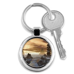 Planet Moon Rocks City Fiction Key Chain (round) by Simbadda