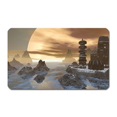 Planet Moon Rocks City Fiction Magnet (rectangular) by Simbadda