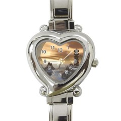 Planet Moon Rocks City Fiction Heart Italian Charm Watch by Simbadda