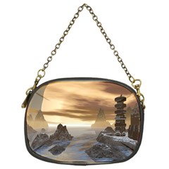 Planet Moon Rocks City Fiction Chain Purse (two Sides) by Simbadda