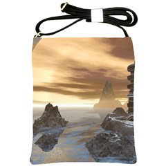 Planet Moon Rocks City Fiction Shoulder Sling Bag by Simbadda