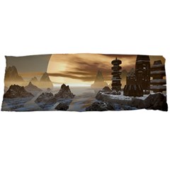 Planet Moon Rocks City Fiction Body Pillow Case Dakimakura (two Sides) by Simbadda