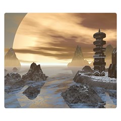 Planet Moon Rocks City Fiction Double Sided Flano Blanket (small)  by Simbadda