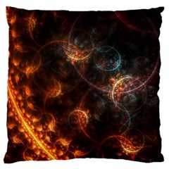 Fractal Pattern Background Space Large Flano Cushion Case (two Sides) by Simbadda