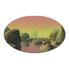 Planet Water Sea Landscape Space Oval Magnet by Simbadda