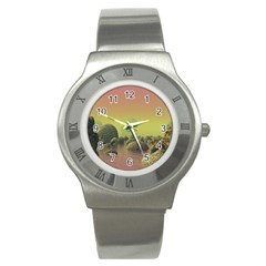 Planet Water Sea Landscape Space Stainless Steel Watch by Simbadda