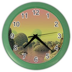 Planet Water Sea Landscape Space Color Wall Clock