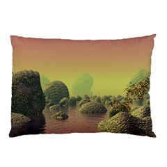 Planet Water Sea Landscape Space Pillow Case by Simbadda