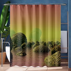 Planet Water Sea Landscape Space Shower Curtain 60  X 72  (medium)  by Simbadda