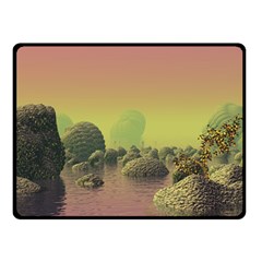 Planet Water Sea Landscape Space Double Sided Fleece Blanket (small)  by Simbadda