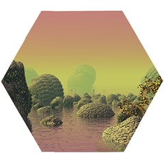 Planet Water Sea Landscape Space Wooden Puzzle Hexagon