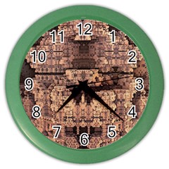 Fractals Abstraction Tla Designs Color Wall Clock by Simbadda