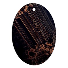 Fractals Abstraction Tla Designs Oval Ornament (two Sides) by Simbadda