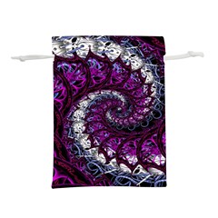 Fractal Background Swirl Art Skull Lightweight Drawstring Pouch (m)