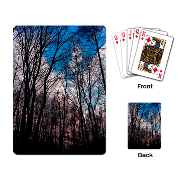 Winter Tree Park Sky Nature Playing Cards Single Design (Rectangle)