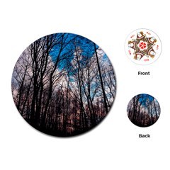 Winter Tree Park Sky Nature Playing Cards Single Design (round) by Simbadda