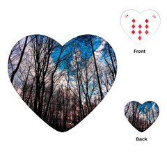 Winter Tree Park Sky Nature Playing Cards Single Design (heart) by Simbadda